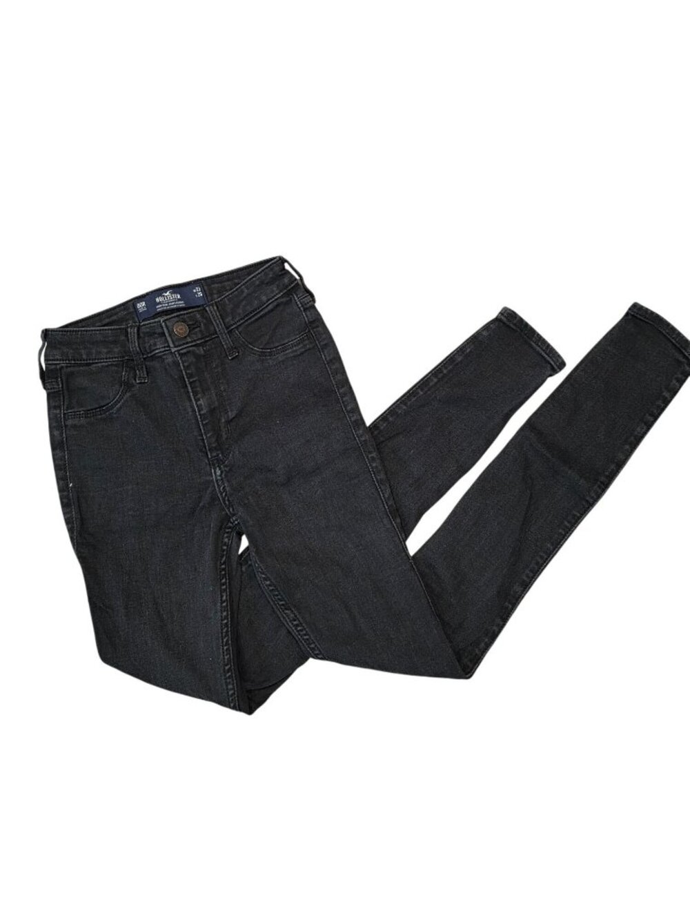 Hollister Womens High-Rise Jean Leggings W23 L28 Black Denim Stretch 00R